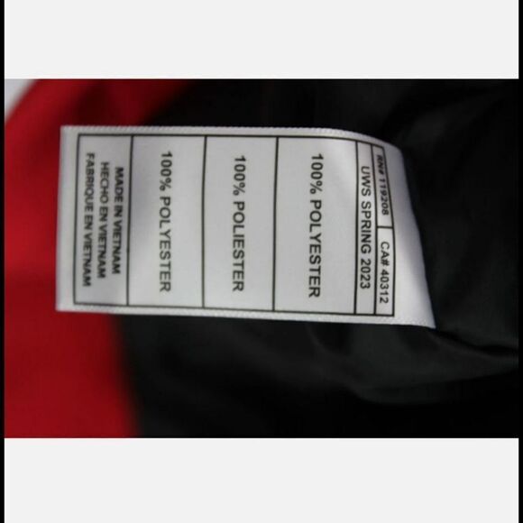 MITCHELL & NESS BOMBER JACKET BLACK WITH RAINBOW STRIPE TRIM AND CUFFS SIZE LARG - Picture 6 of 7